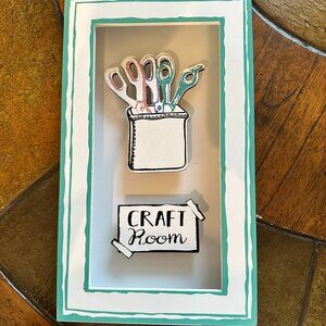 Craft Room Shadowbox-EUC